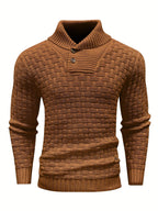 Malcolm | Textured Shawl-Collar Sweater