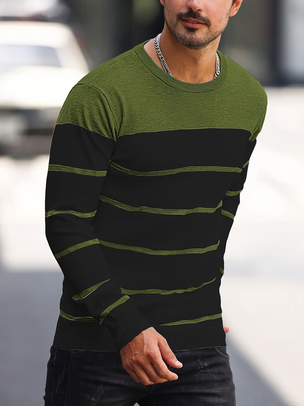 Bennington | Klassieke Gestreepte Crewneck Trui