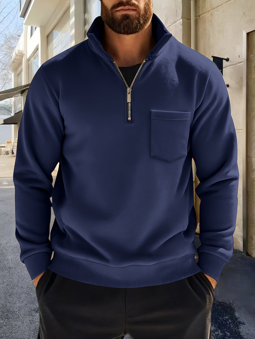 Donovan | Half-Zip Staande Kraag Pullover