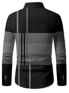 Nathan | Verfijnde Colorblock Overhemd met Knopen