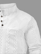 Callahan | Textured Button-Neck Pullover
