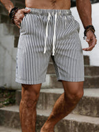 Reid | Gestreepte Casual Shorts