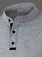 Gareth | Verfijnde Lange Mouwen Henley Shirt