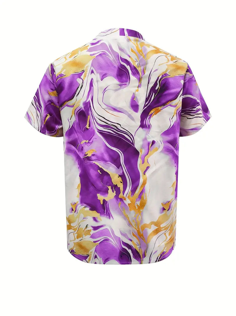 Mildred™ Marmerprint Korte Mouwen Shirt