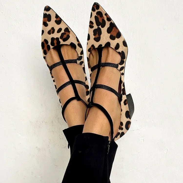 CAROL | HAKSCHOENEN MET LEOPARD STRAP