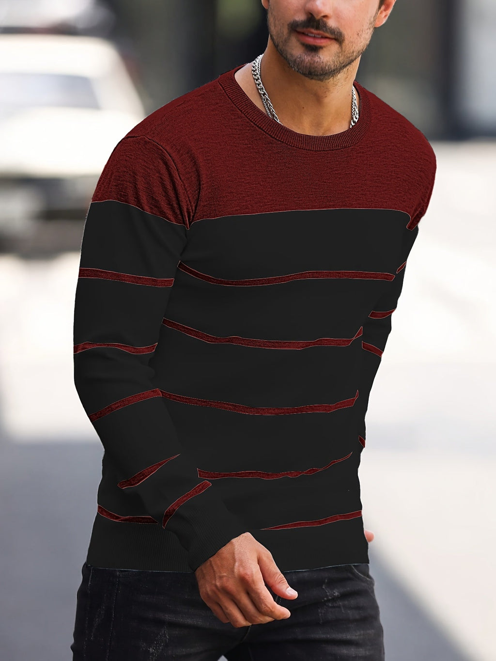 Bennington | Klassieke Gestreepte Crewneck Trui