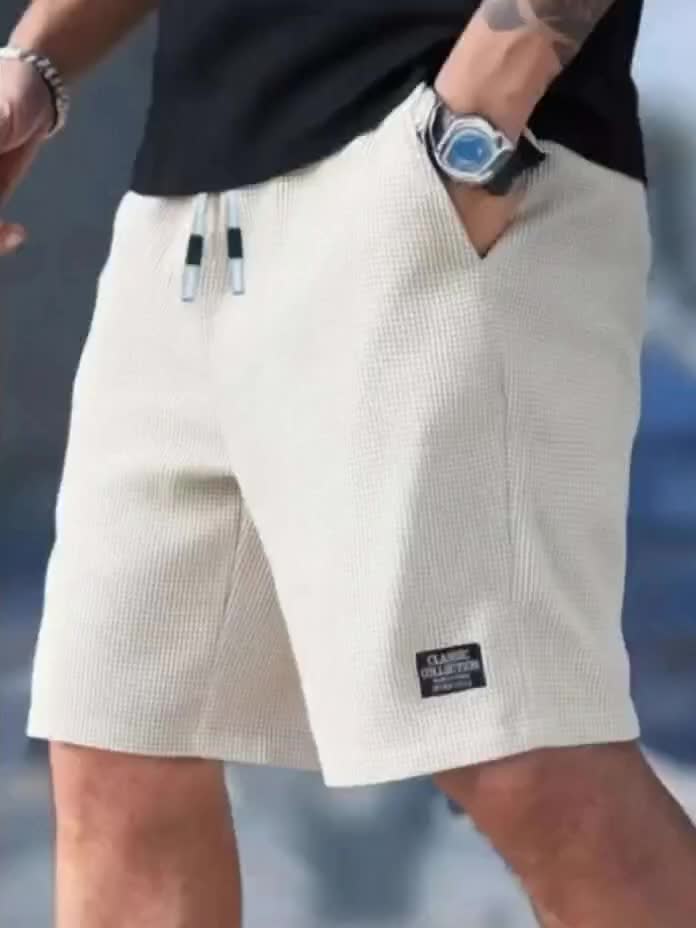 Harrison | Textured Drawstring Casual Shorts