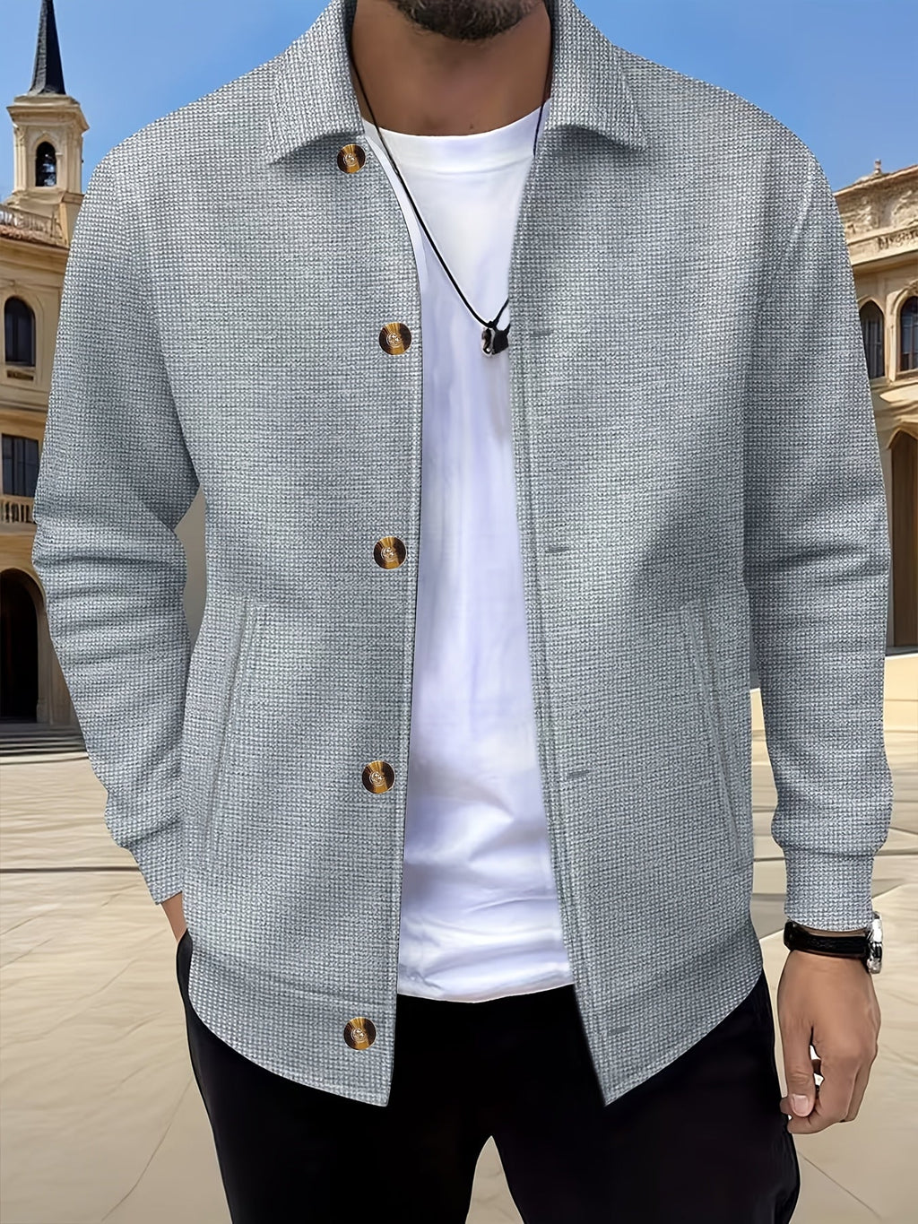 Camden | Textured Button-Up Overshirt