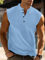 Grant | Mouwloze Knop-Front Tanktop