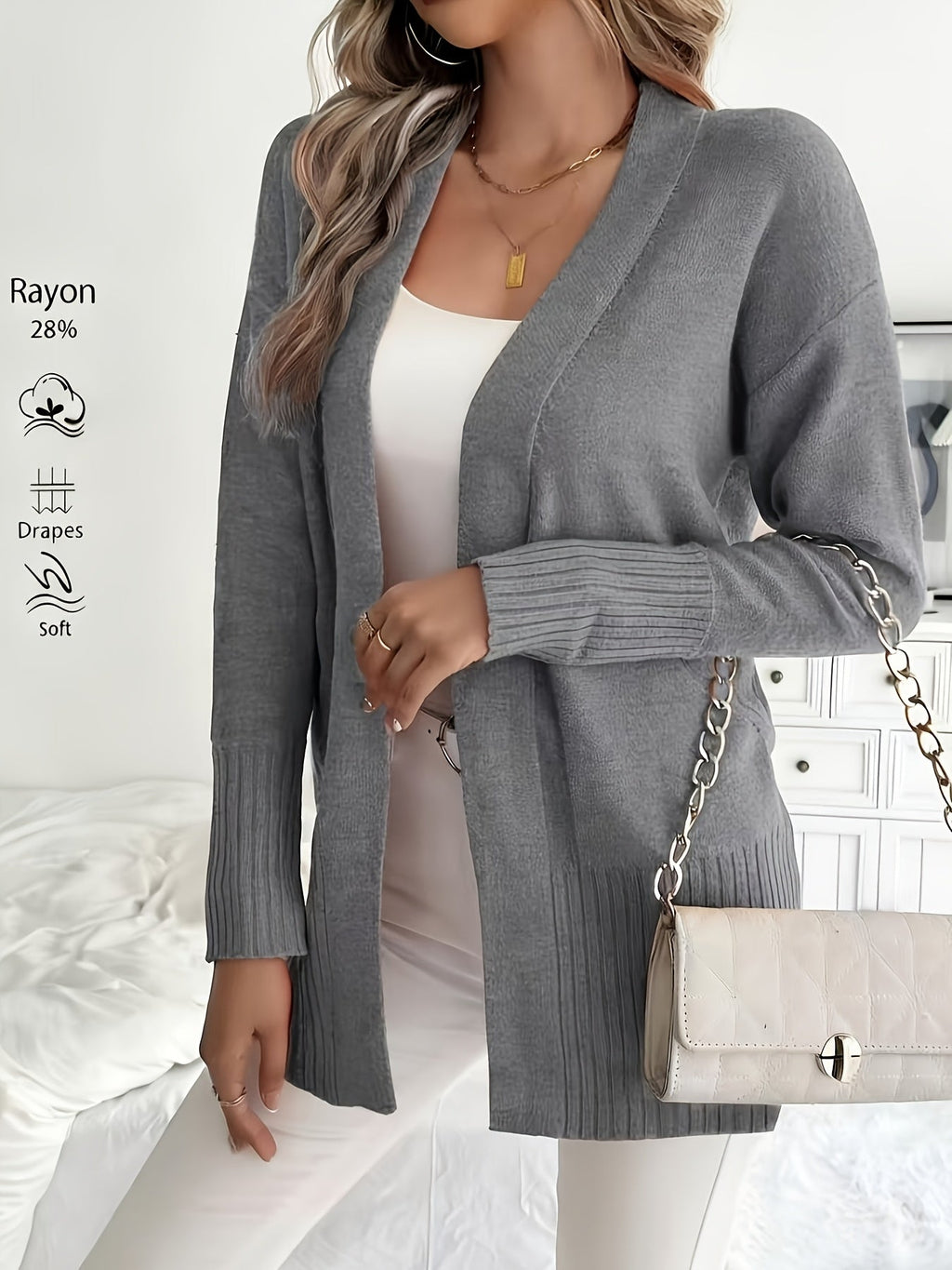 Charlotte | Gelaagde Open-Front Cardigan