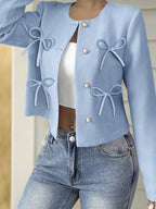 Seraphina | Cropped Jacket met Strikdetail