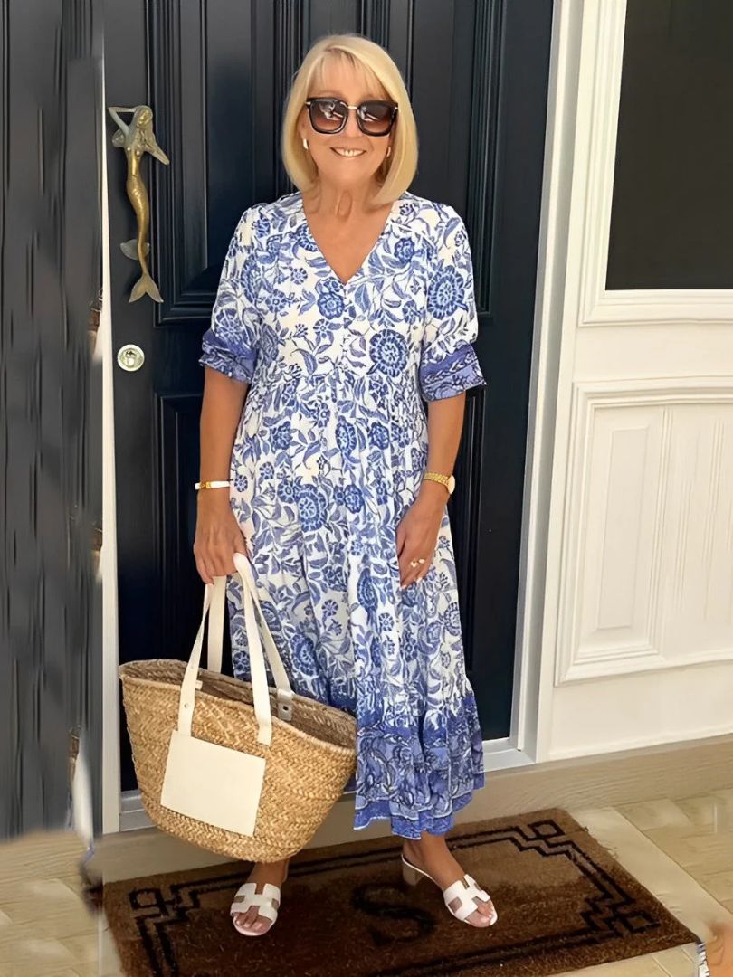 Rosalie | V-hals Bloemen Zomerjurk