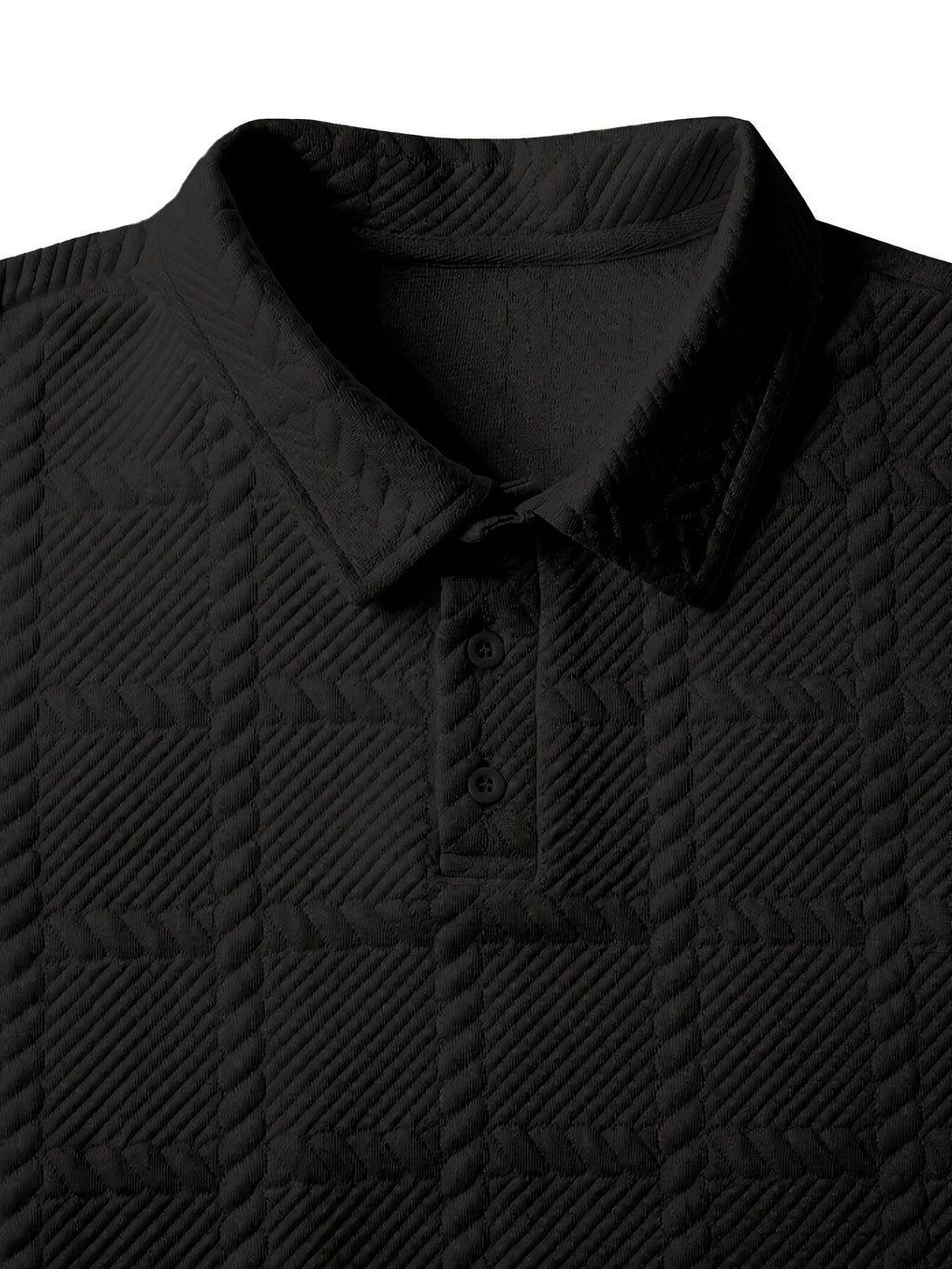 Calvin | Textured Long-Sleeve Polo Shirt