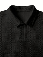 Calvin | Textured Long-Sleeve Polo Shirt