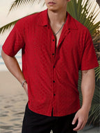Elias | Textured Camp-Collar Shirt
