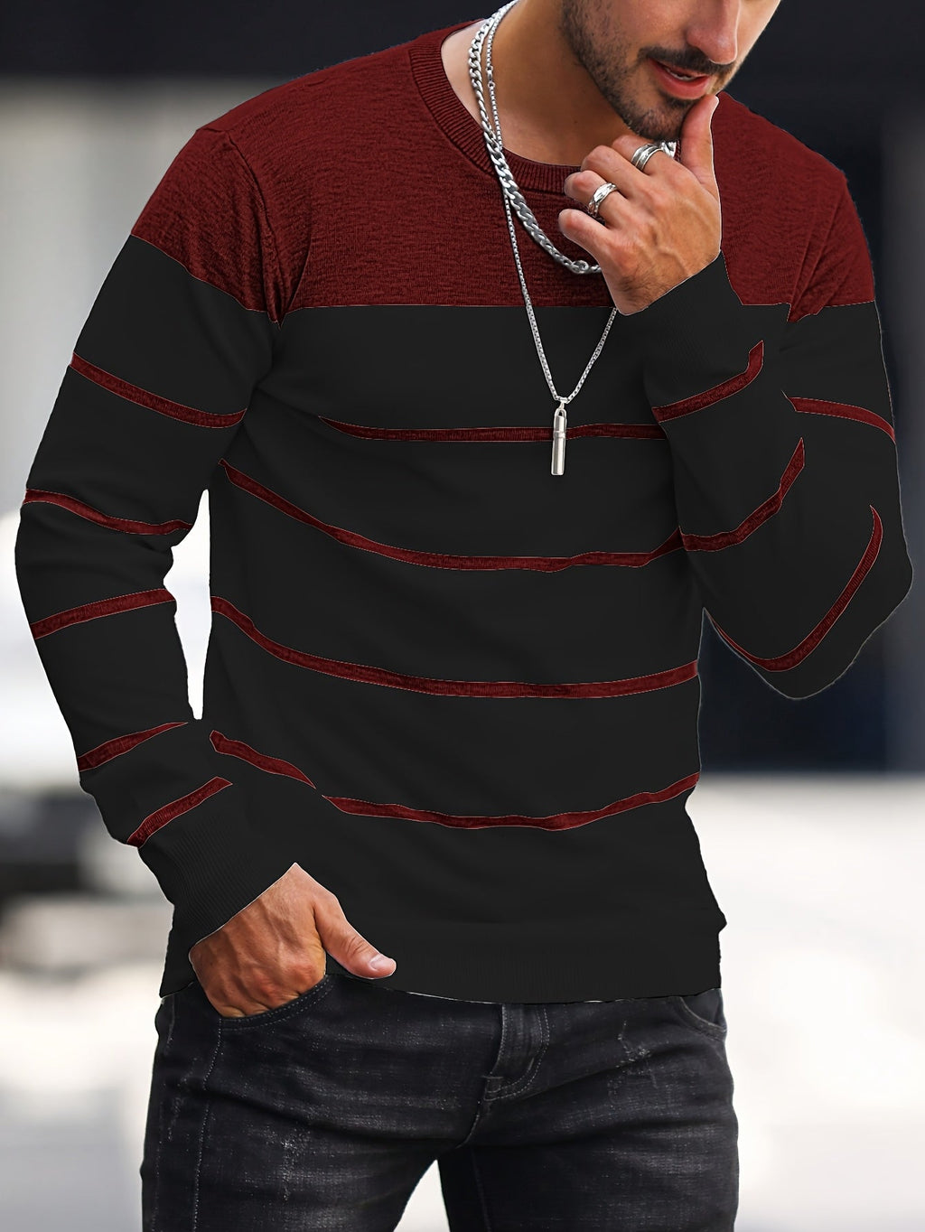 Bennington | Klassieke Gestreepte Crewneck Trui
