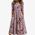 VIOLET | HEATHER MEADOW FLORAL POCKET MIDI JURK