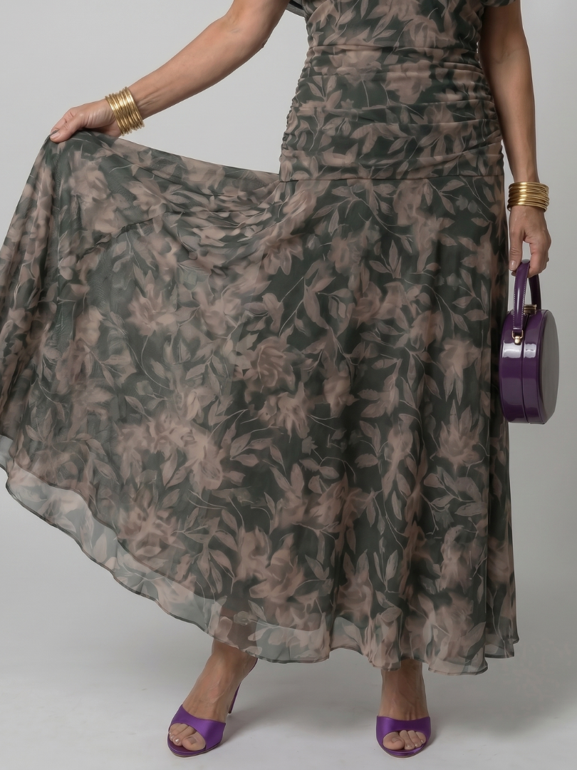 Calen™ Off Shoulder Flow Midi Jurk