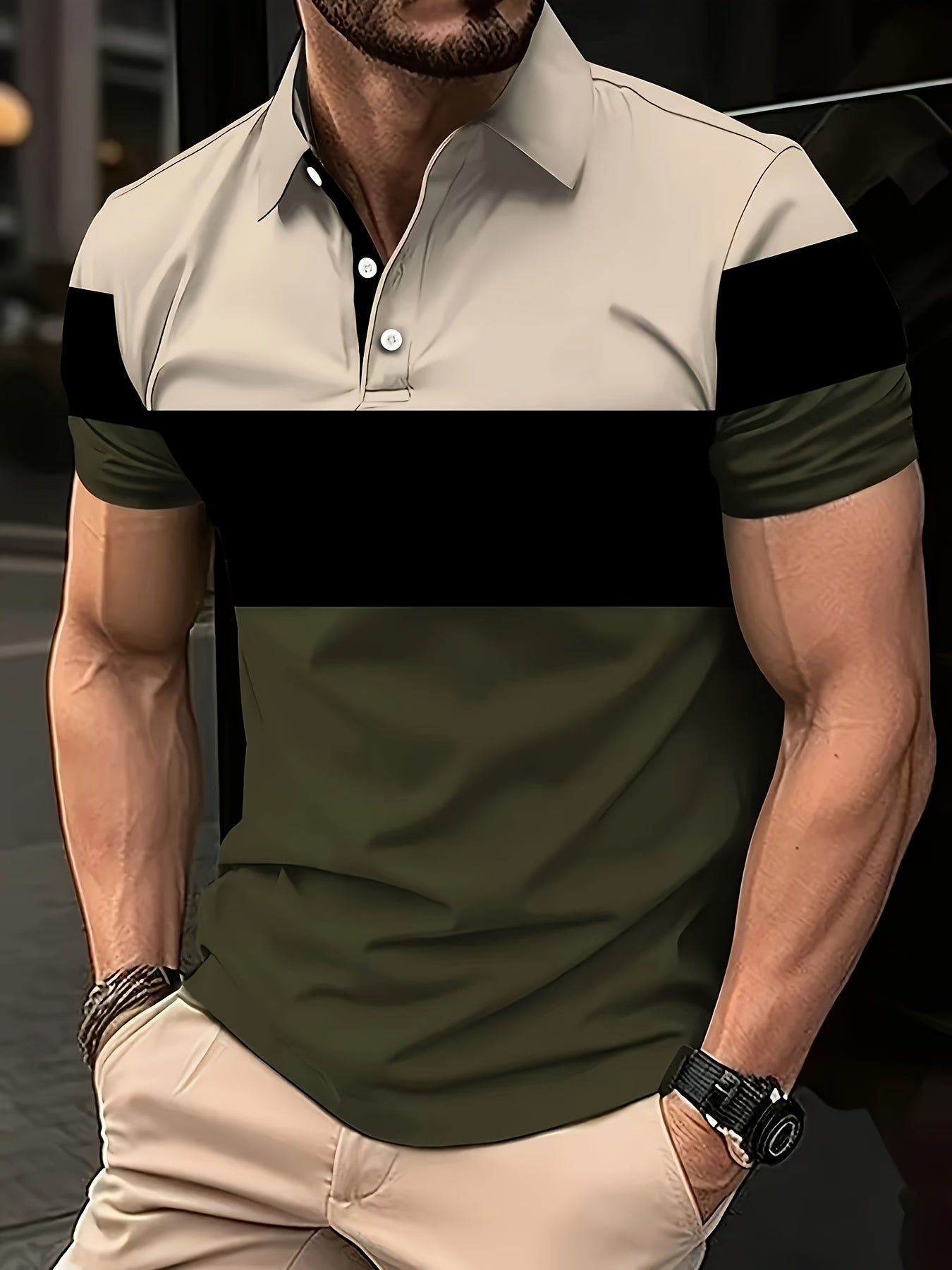 Theodore | Kleurblok Korte Mouwen Polo