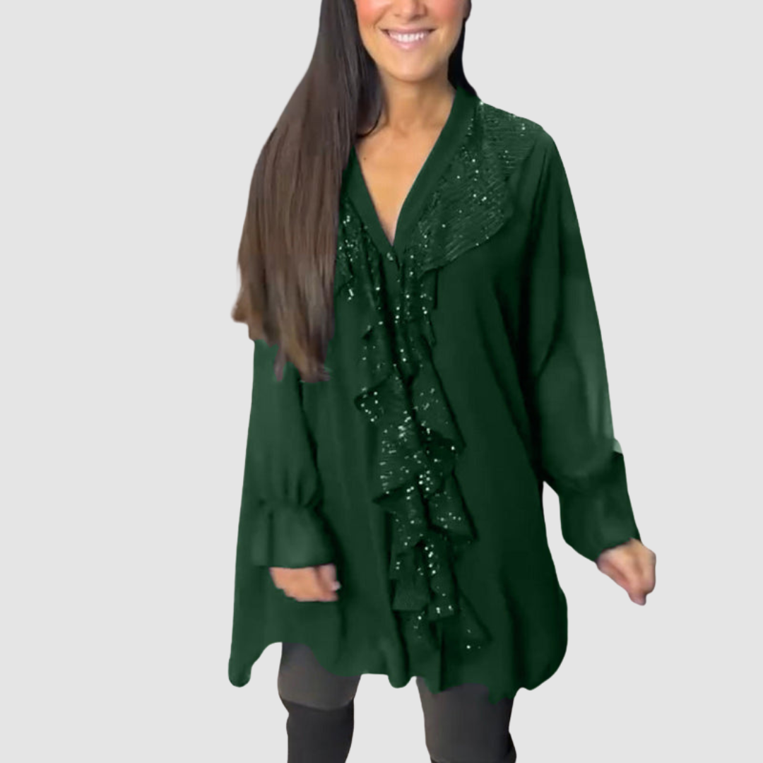 Elain™ Elegante Rimpel Blouse