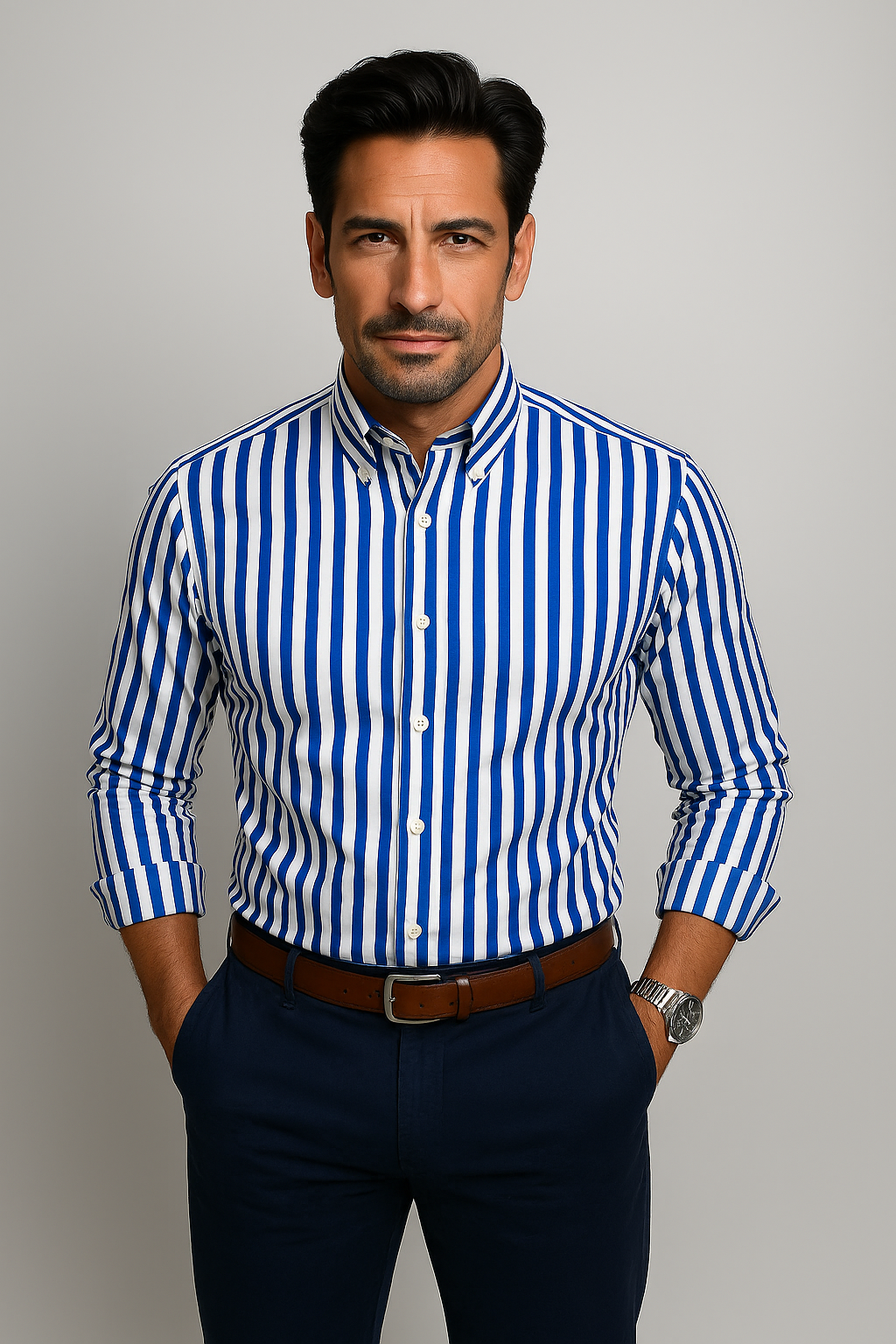 Gregory | Verfijnd Gestreept Dagelijks Shirt