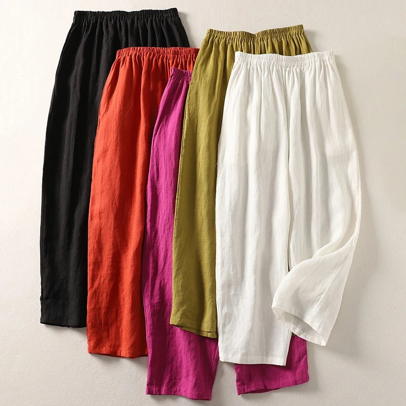 FLORENCE | VLOEIENDE KATOENEN BREI BREDE PANTALONS