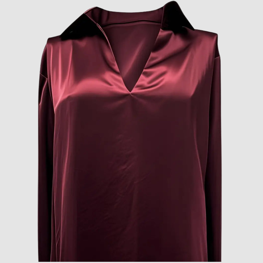 Astrid™ Elegante Satijnen Blouse