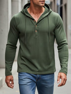 Gideon | Textured Hooded Henley