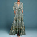 ADRIENNE | ELEGANTE FLORAL MAXI JURK