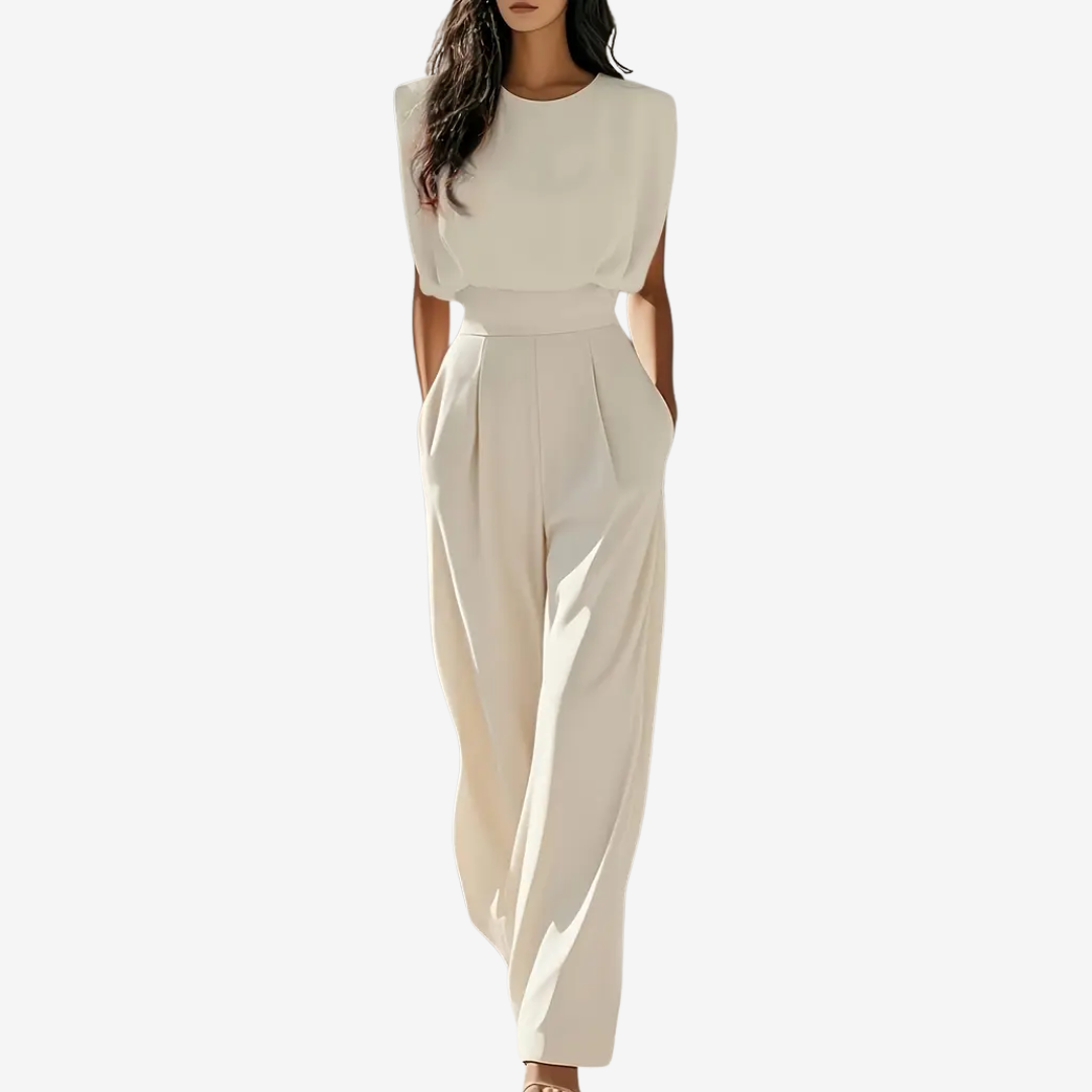 CYNTHIA | JUMPSUIT MET GECONFECTIONEERDE TAILLE