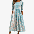 ROSALIE | LENTE BLOEMEN PATCHWORK MIDI JURK