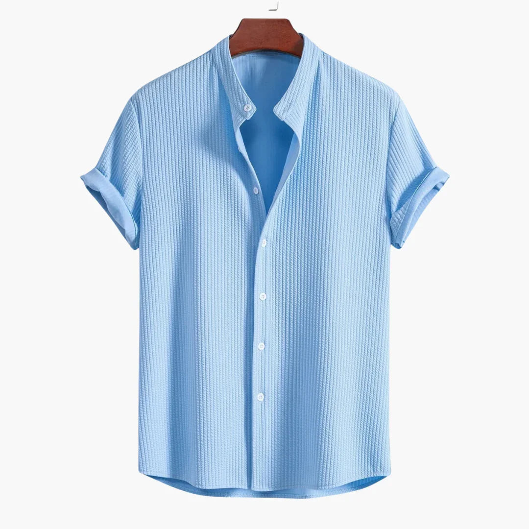 Simon | Elegante Staande Kraag Shirt