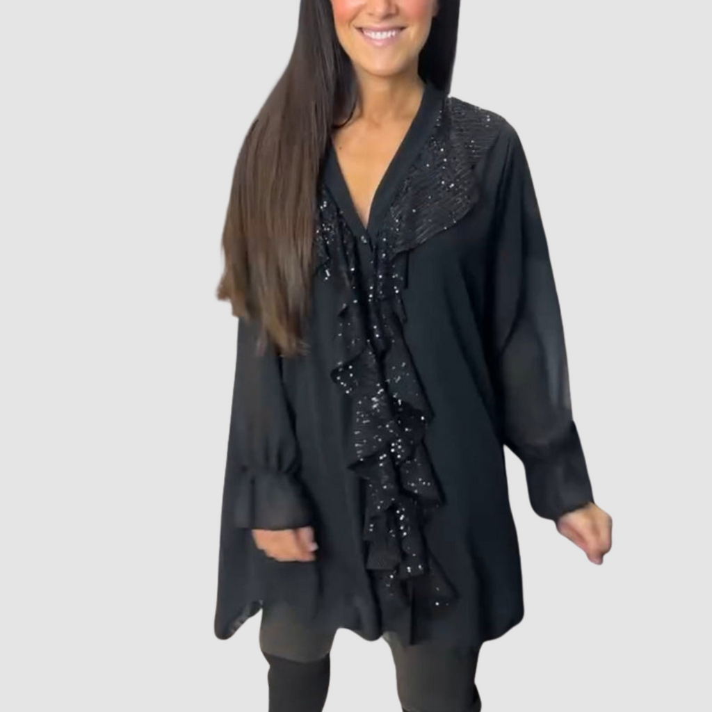 Elain™ Elegante Rimpel Blouse