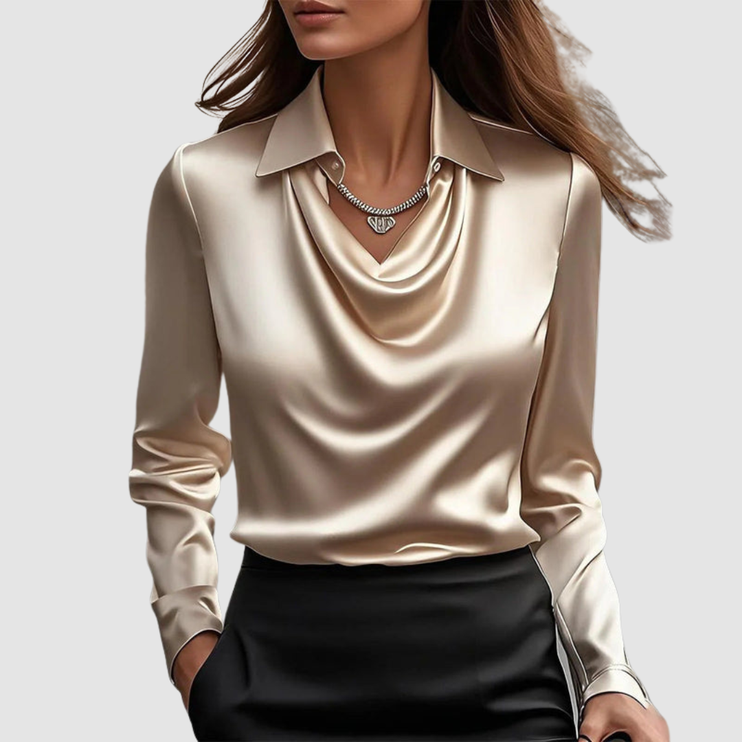 Celestine™ Elegante Satijnen Blouse