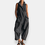 Janet™ Mouwloze Cargo Jumpsuit