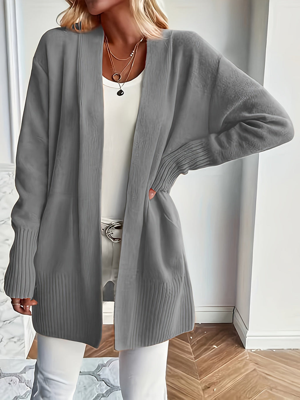 Charlotte | Gelaagde Open-Front Cardigan