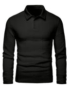 Calvin | Textured Long-Sleeve Polo Shirt