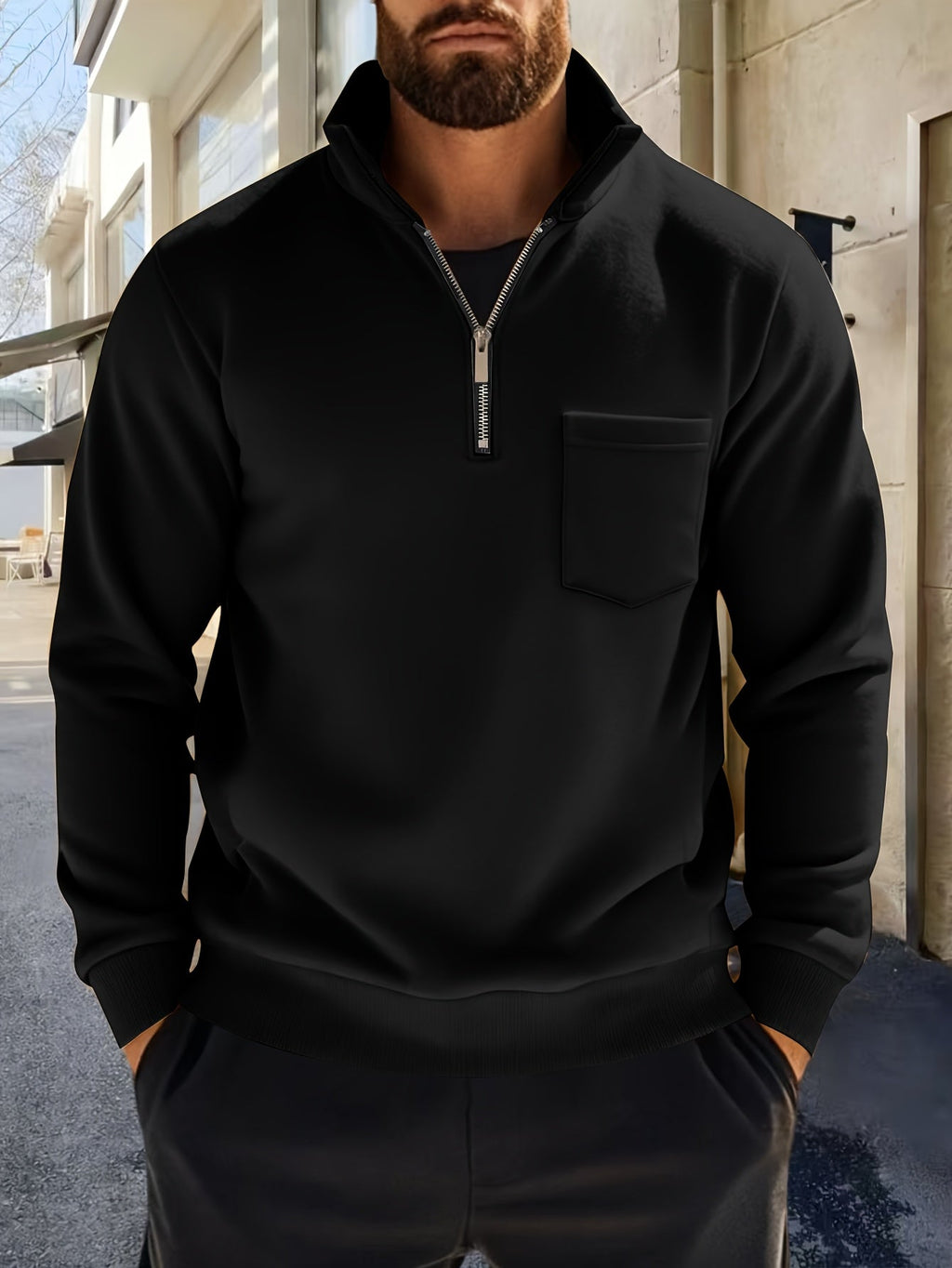 Donovan | Half-Zip Staande Kraag Pullover