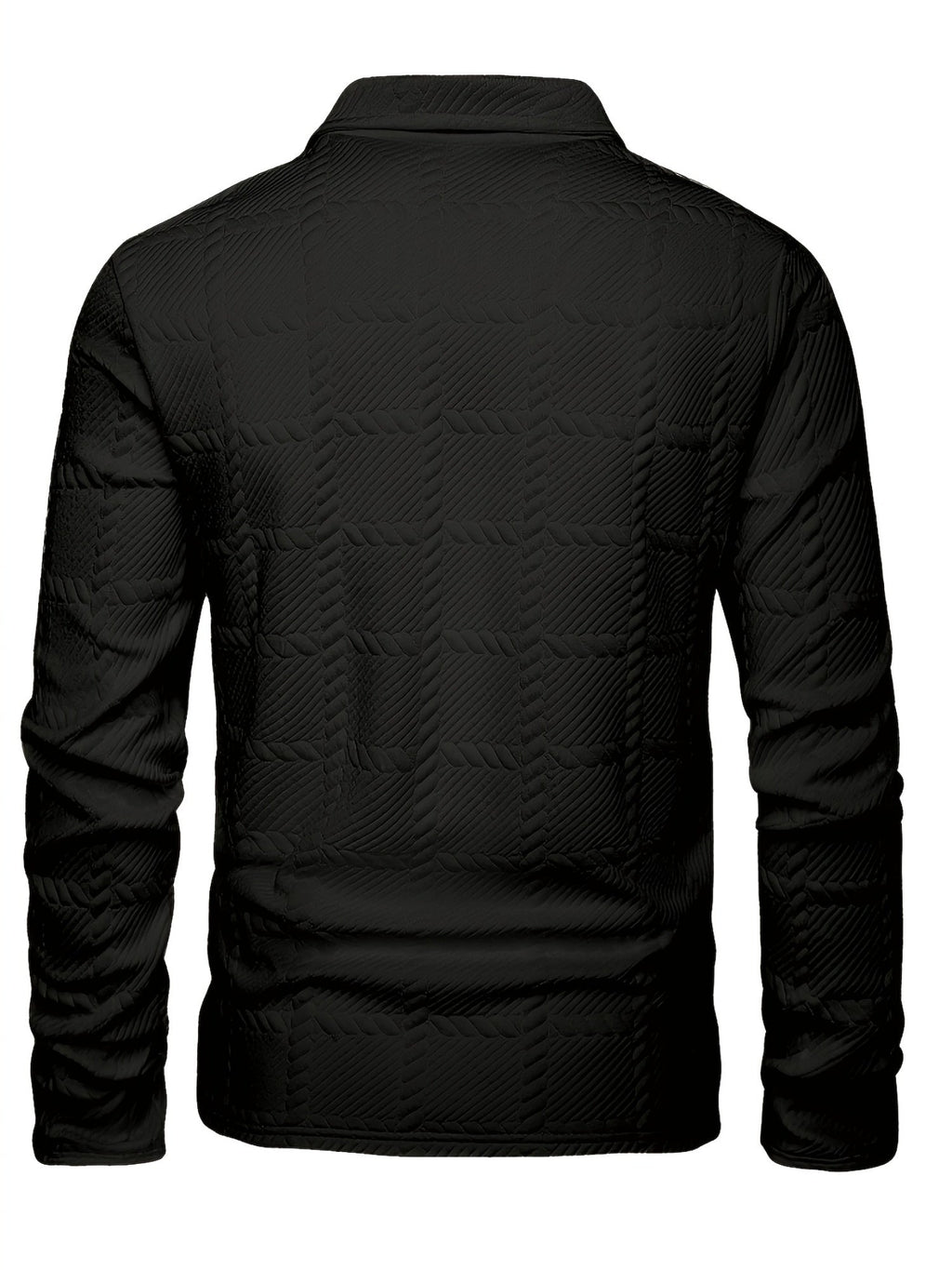 Calvin | Textured Long-Sleeve Polo Shirt