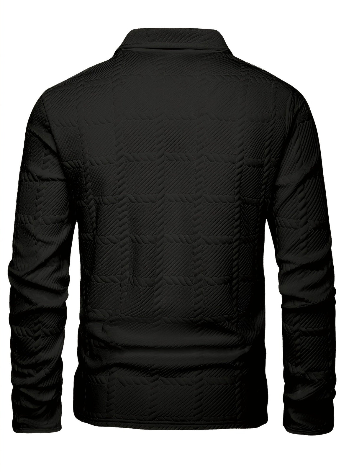 Calvin | Textured Long-Sleeve Polo Shirt