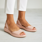 Loretta | Slanke Open-Toe Wedge Sandalen
