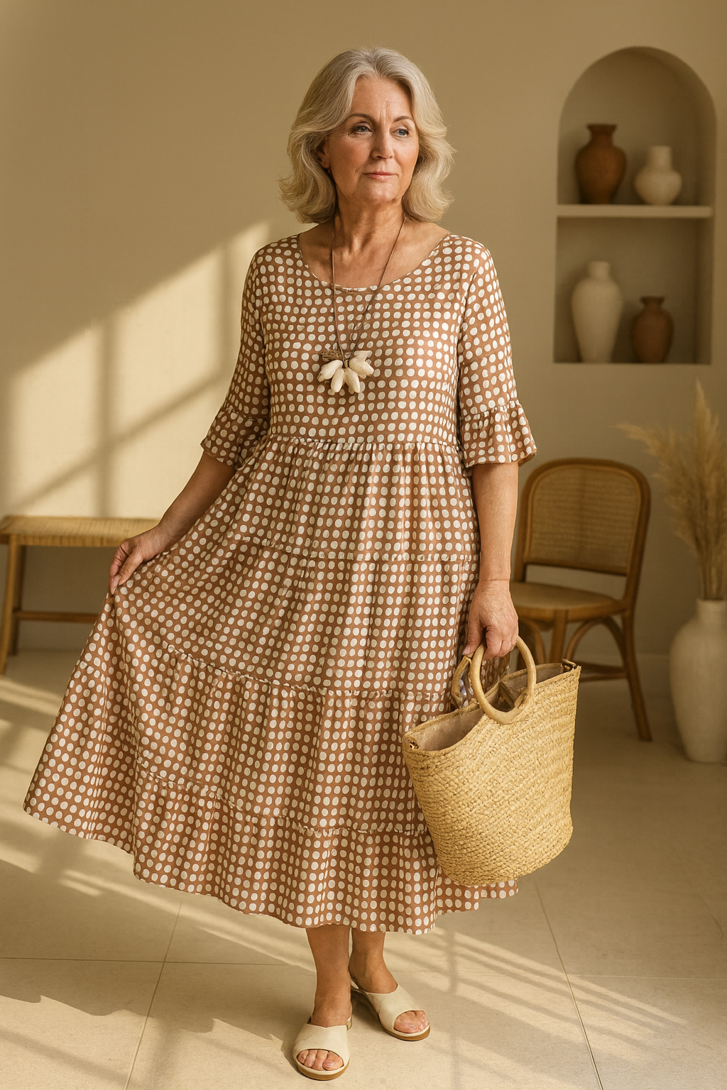 FELICITY | MIDI JURK MET KORTE MOUWEN