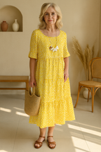 FELICITY | MIDI JURK MET KORTE MOUWEN