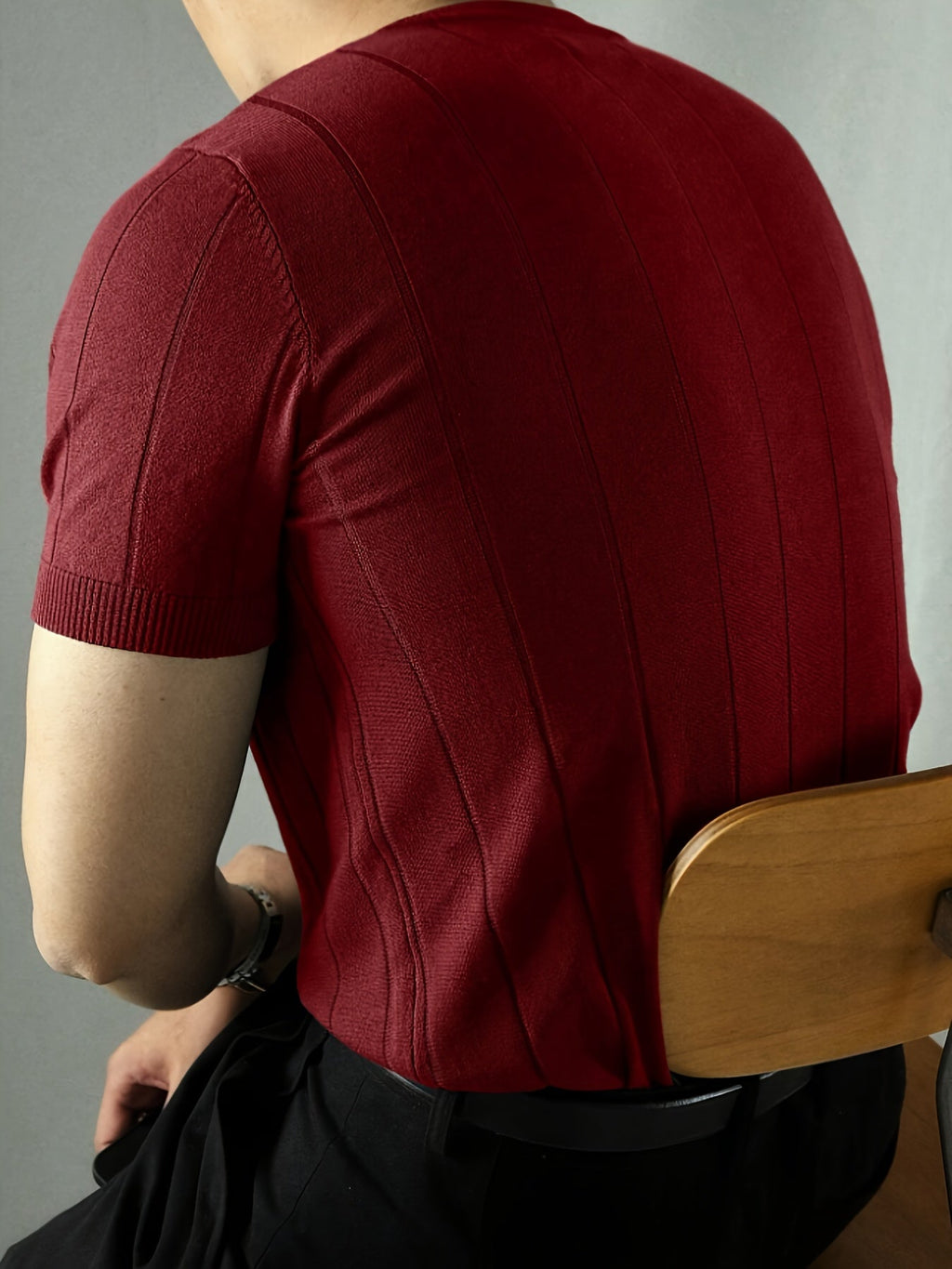 Landon | Geribbelde Korte Mouwen Top
