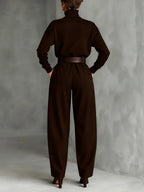 Jessica™ Elegante Top & Rechte Broek Set