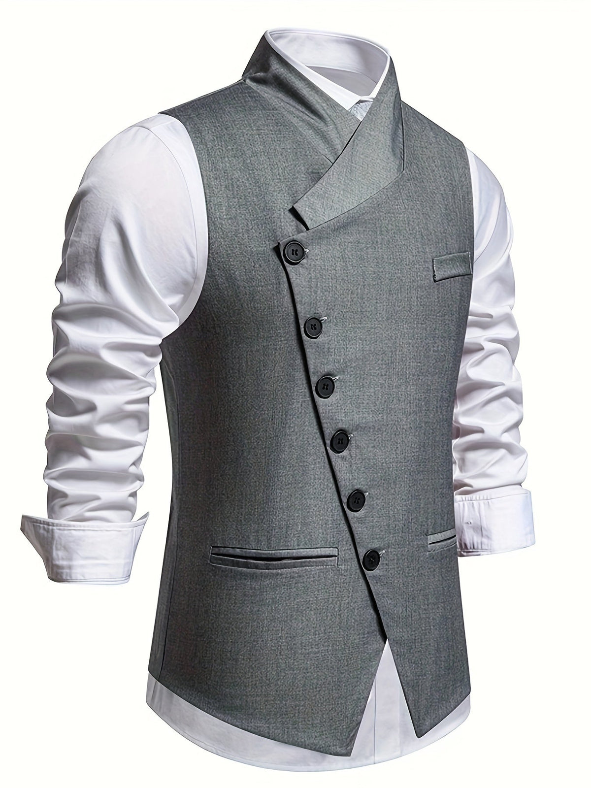 Jasper | Schuin-Knoop Notch Lapel Vest