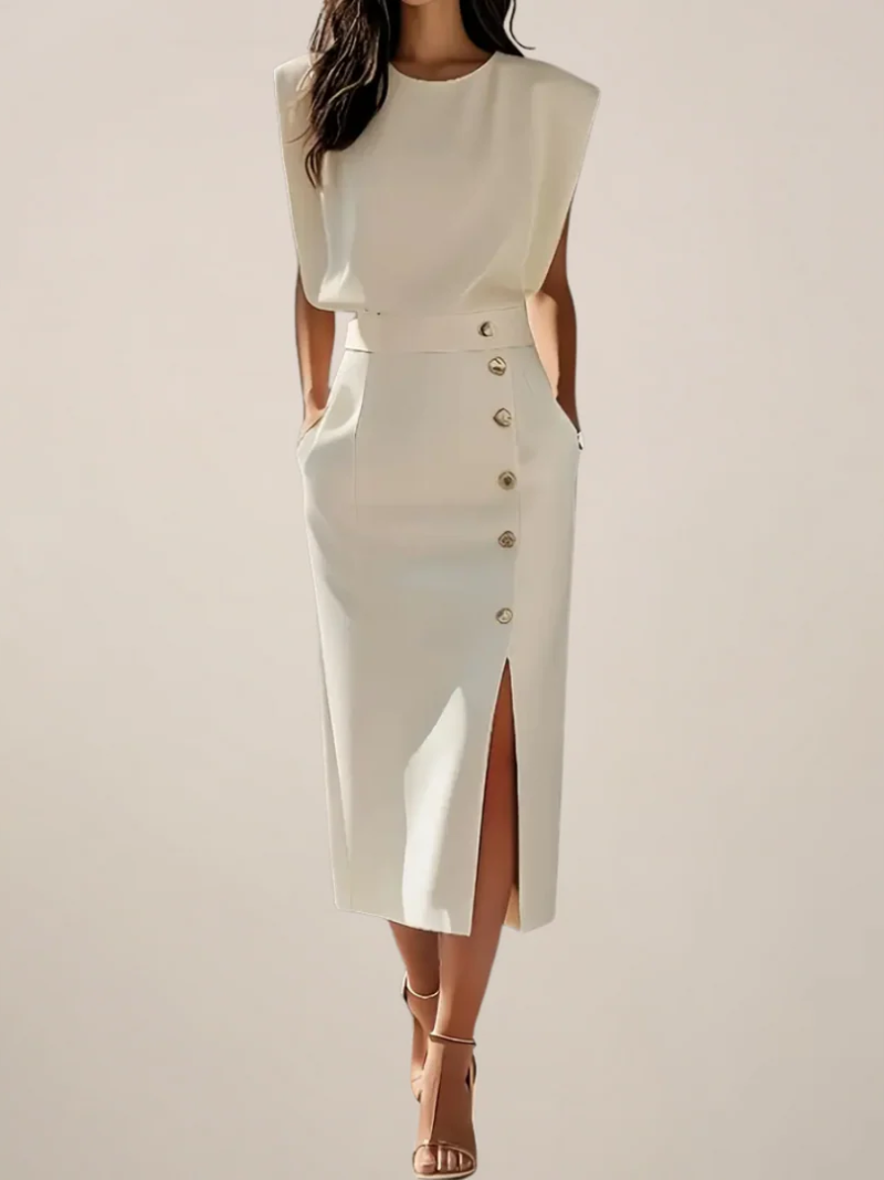Dalia | Elegante Midi-jurk met Zijslit
