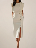 Dalia | Elegante Midi-jurk met Zijslit