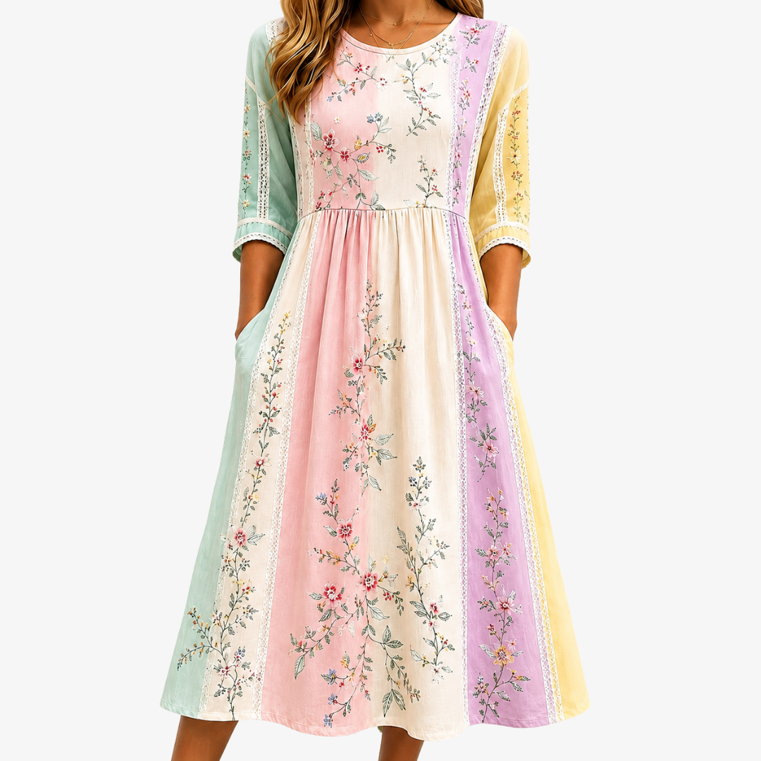 CLARA | PASTELTUIN PANEL POCKET MIDI JURK