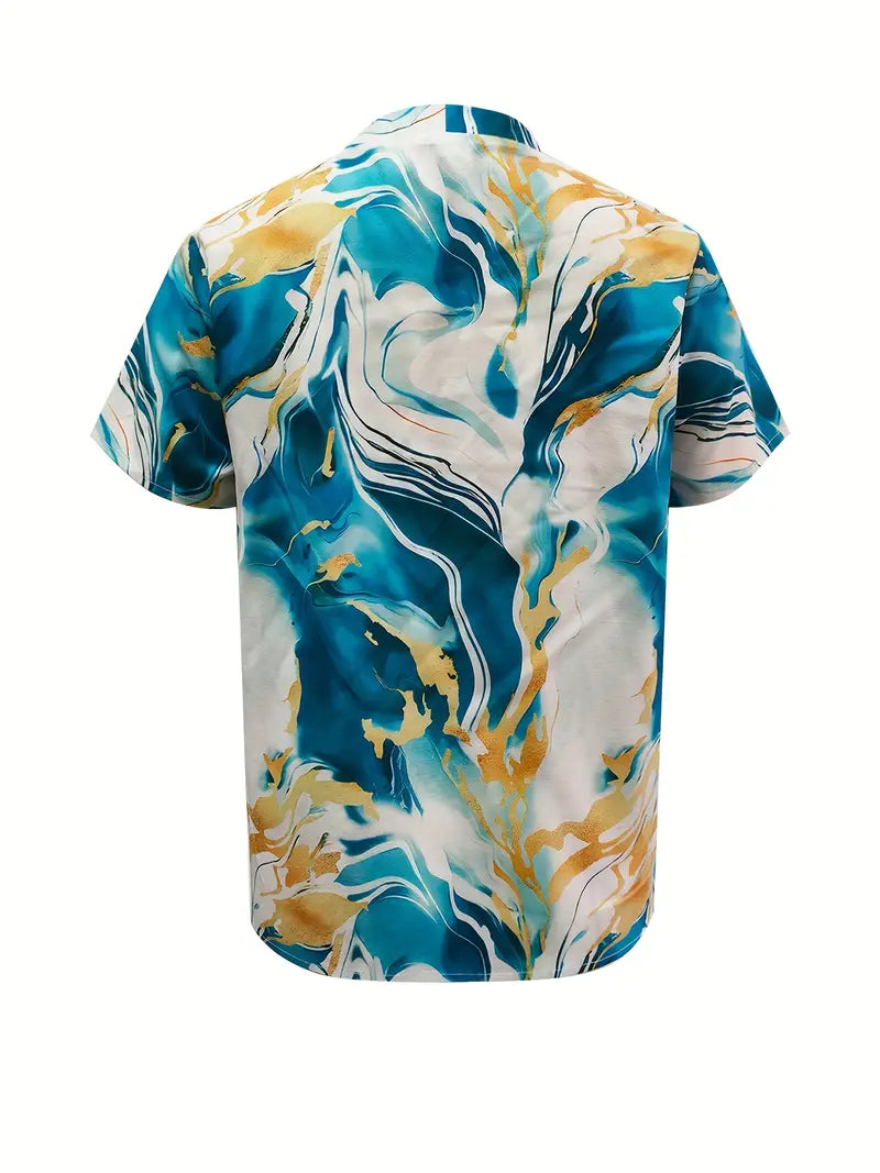 Mildred™ Marmerprint Korte Mouwen Shirt